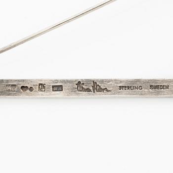 Wiwen Nilsson, a monogram brooch, sterling silver, Lund 1943.