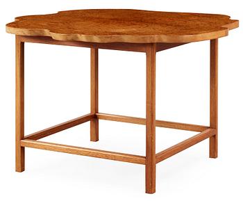 461. A Josef Frank elm burr wood and mahogandy sofa table.