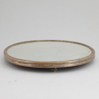 A argent hache table top, England, circa 1900.