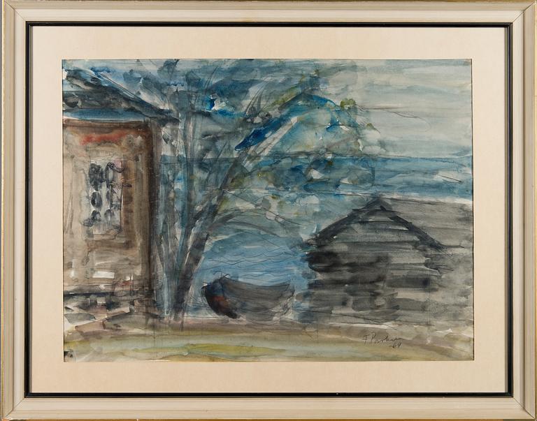 FEODOR POROKARA, watercolour, signed and dated -69.