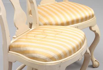 STOLAR, ett par, rokoko, 1700-tal.