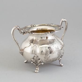 A 3 part silver coffee service dated 1937.