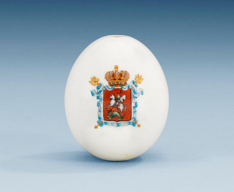 ÄGG, porslin. Ryssland, 1800-talets slut.