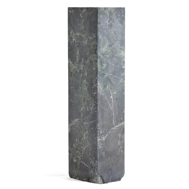 A black Scagliola 20th century column.