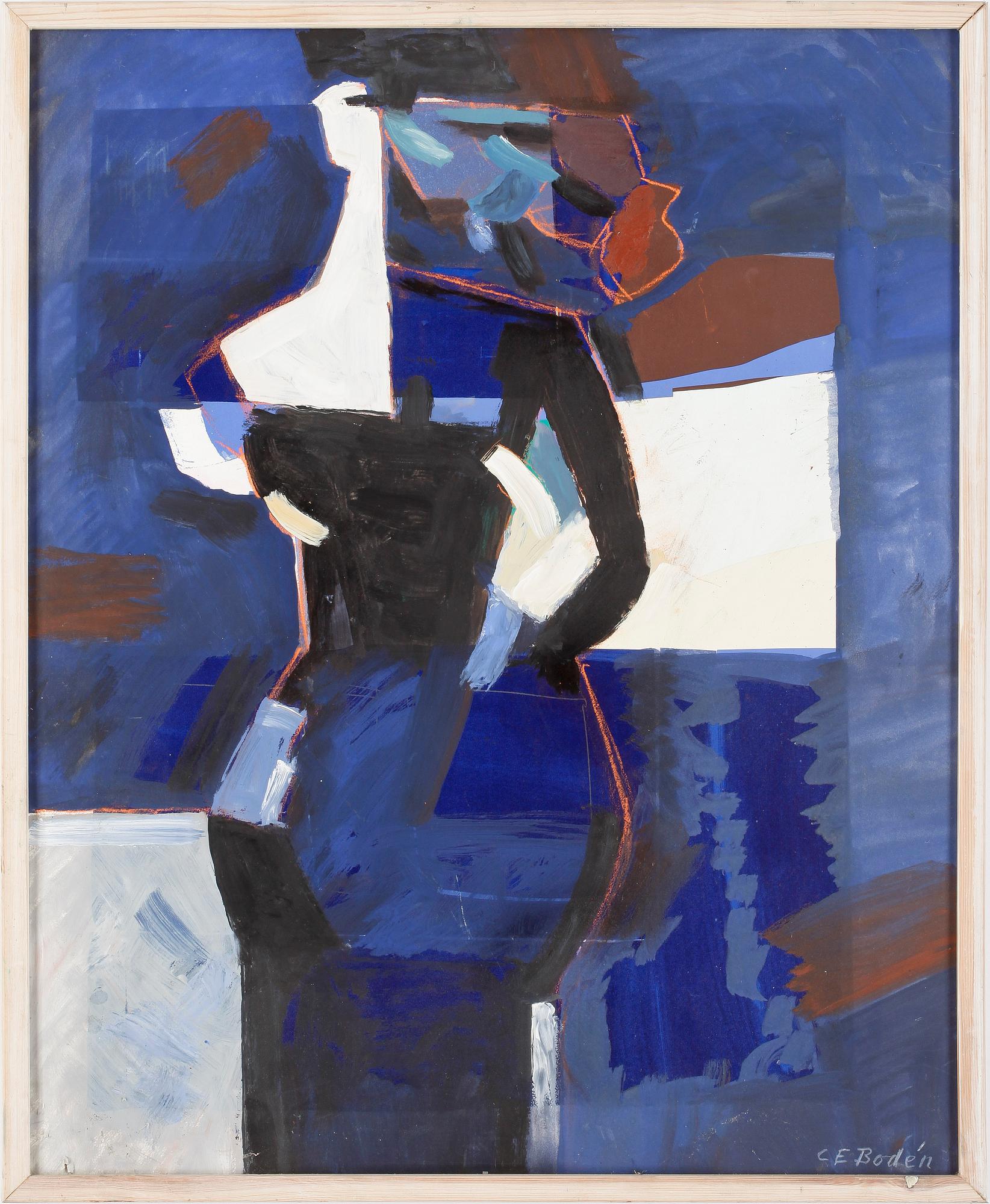 CARL ERIK BODÉN, blandteknik på papp, signerad.