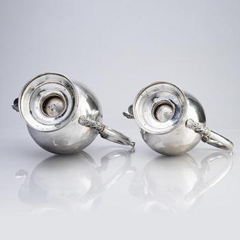 John McMullin, Te- och kaffeservis, 4 delar, silver, Philadelphia cirka 1820.