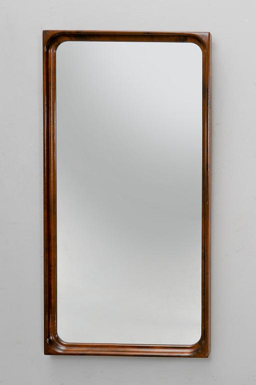 A 1940/50s  walnut mirror.