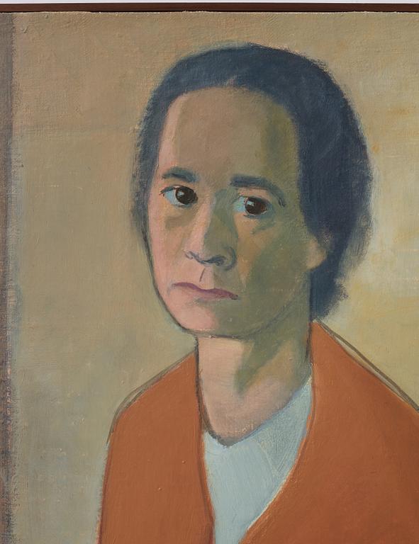 Vera Frisén, olja på uppfodrad duk, signerad.