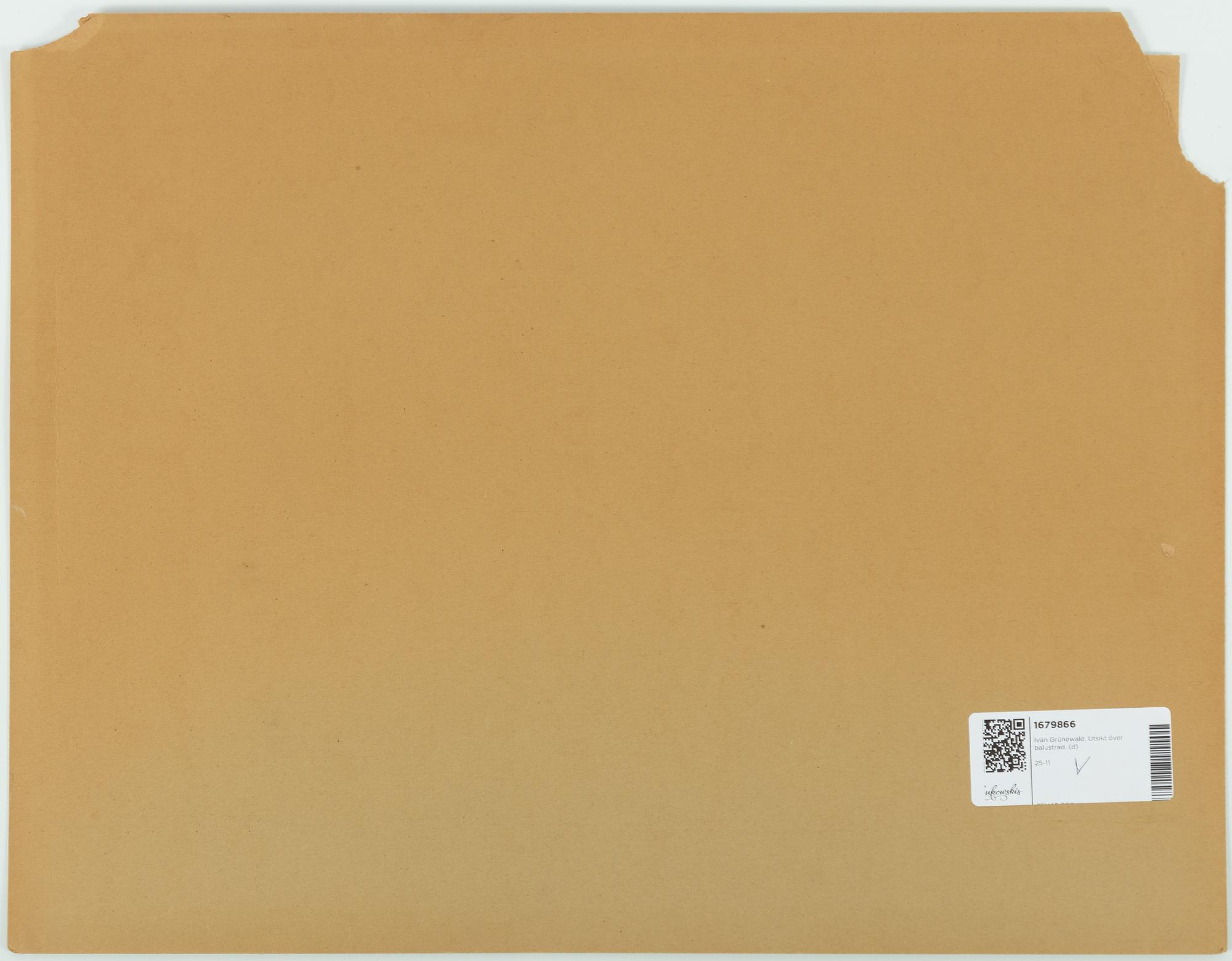 Iván Grünewald, View over the balustrade.