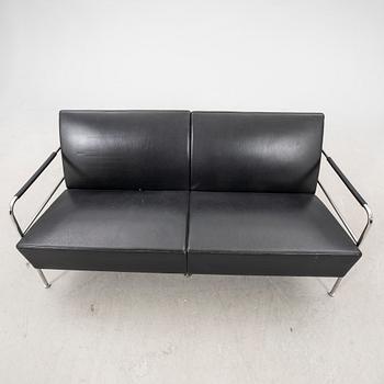 A leather upholstered 'Cinema' sofa by Gunilla Allard for Lammhults.