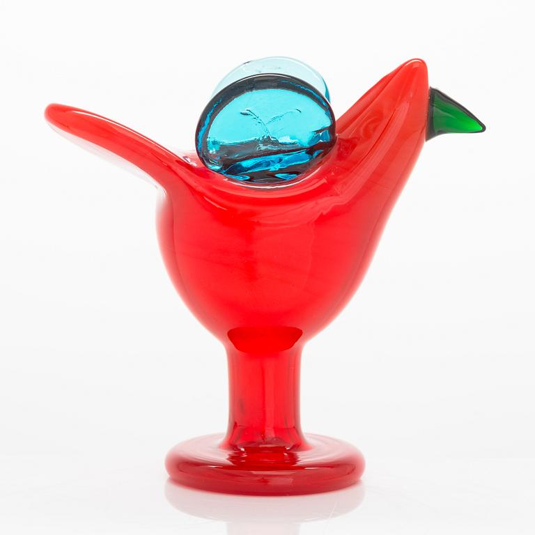 Oiva Toikka, an early 1970s glass bird, signed Oiva Toikka, Nuutajärvi Notsjö.