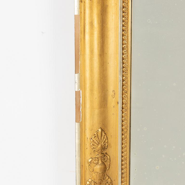 A giltwood Empire mirror, 1830's/40's.