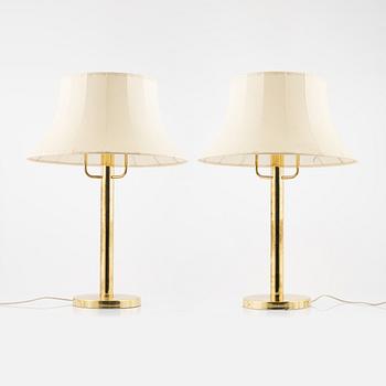 Hans-Agne Jakobsson, A pair of model B273 brass table lamps, Markaryd, Sweden, later part of the 20th century.