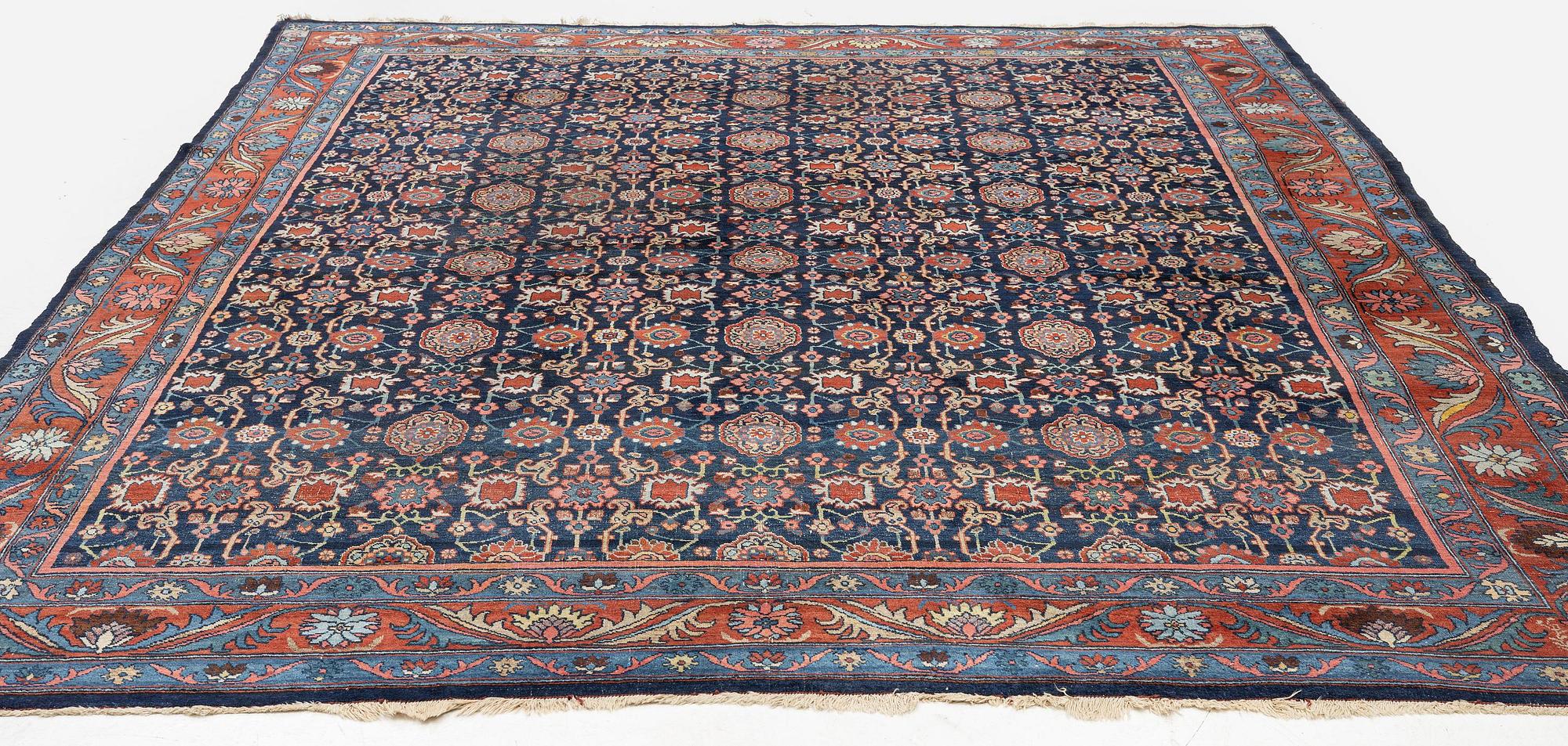 A semi-antique Bidjar carpet, Western Persia, c. 374 x 286 cm.