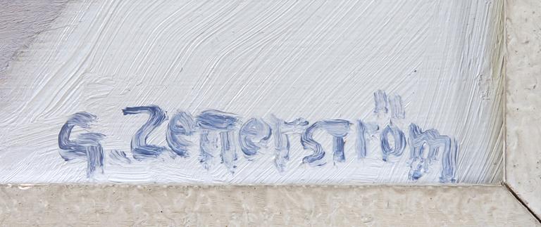GUNNAR ZETTERSTRÖM, olja på pannå, sign.