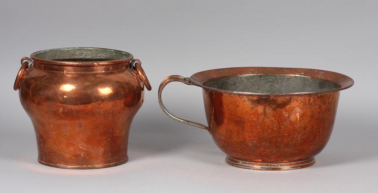 POTTA SAMT BULKRUKA, Koppar. 1800-tal.