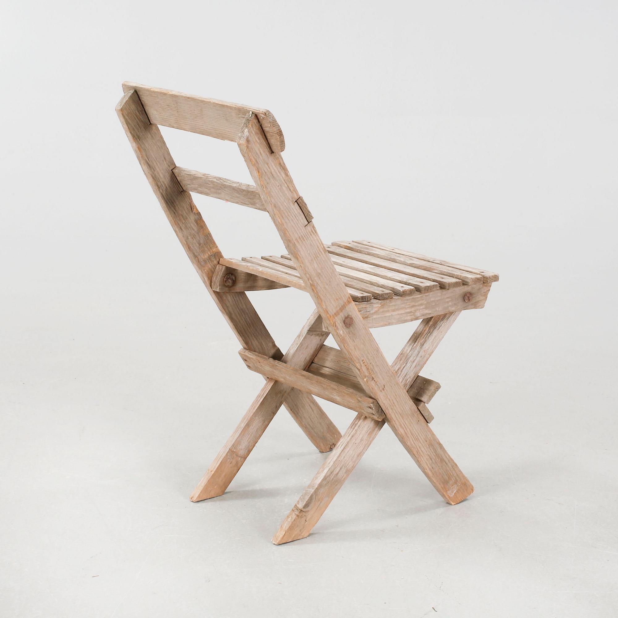 Five pcs children's garden furniture, 20th century.