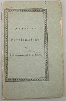 A book, J. G. Liljegren / C. G. Brunius: Nordiska fornlemningar. 1-2.