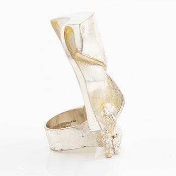 Björn Weckström, ring "Object from Vorga", sterling silver, Finland 1970. For Lapponia.