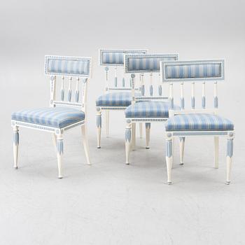 Stolar, 4 st, Gustaviansk stil, 1900-tal.