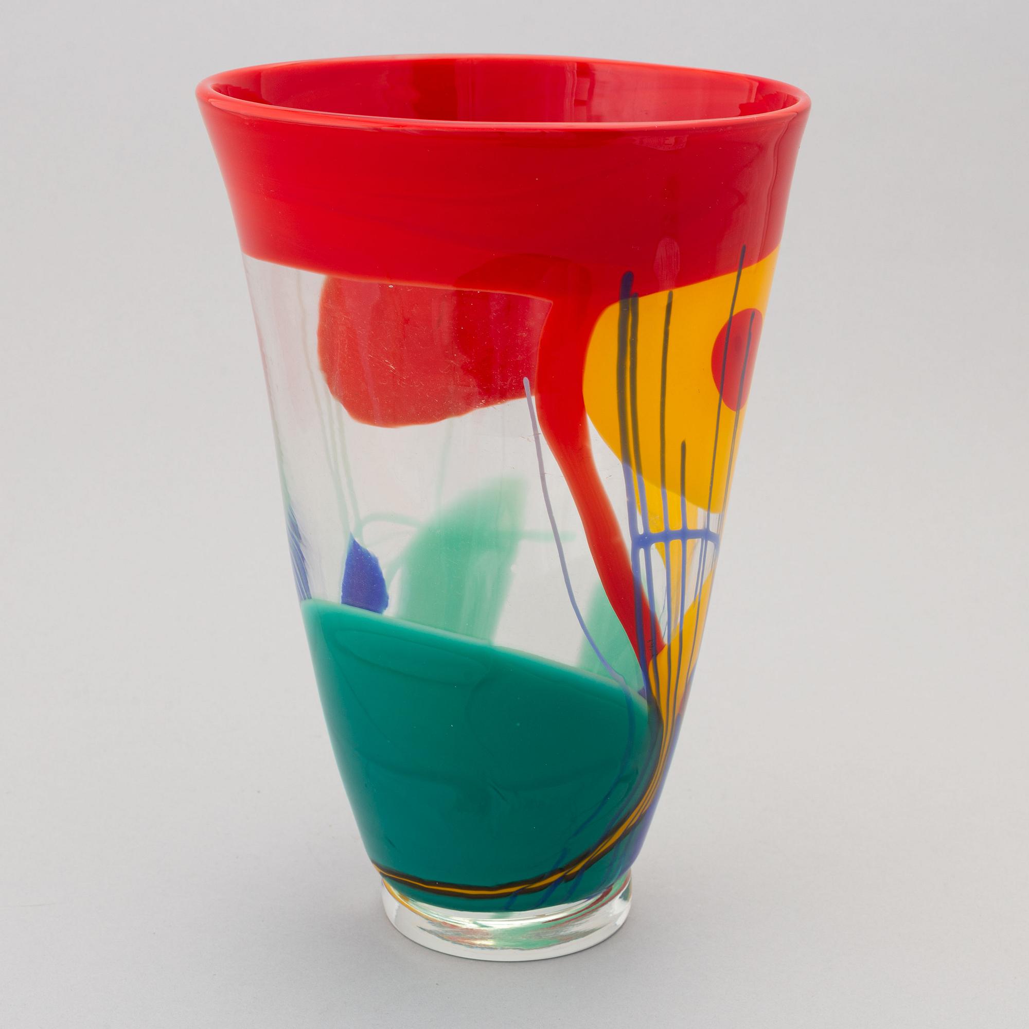 Berit Johansson, a glass vase, Pauly CVM, Venice, Italy 1999.