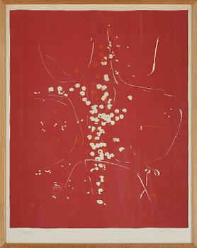 Leida Rives-Elfvén · LEIDA RIVES-ELFVÉN, färglitografi, provtryck, signerad och daterad 1966.