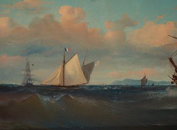 Arnold Plagemann, Seascape with ships.