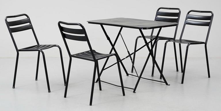 TRÄDGÅRDSMÖBLER, 5 delar. Frankrike, 1900-talets mitt.