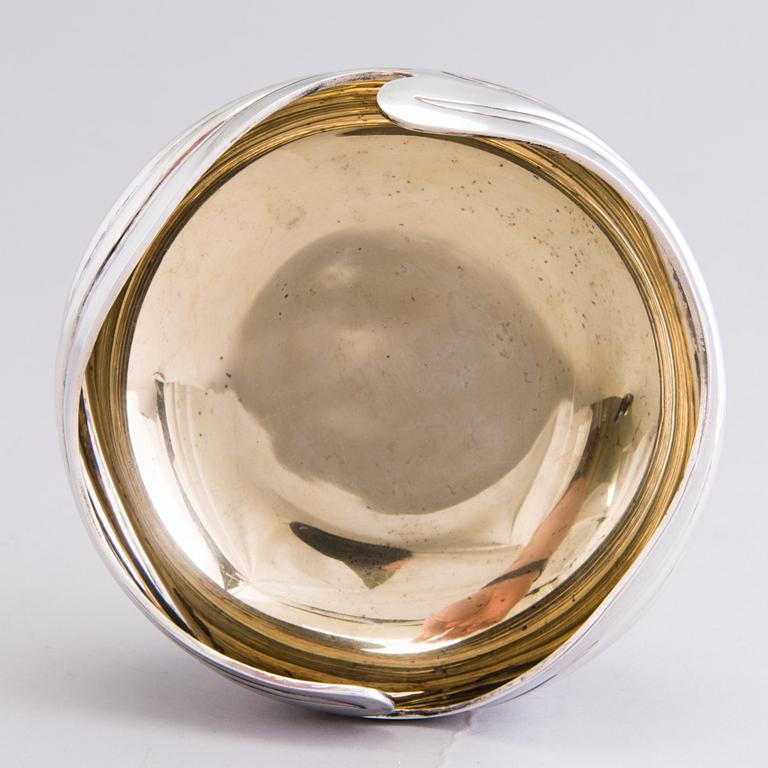 A parcel-gilt silver bowl, mark of Süleyman, 20th Century.