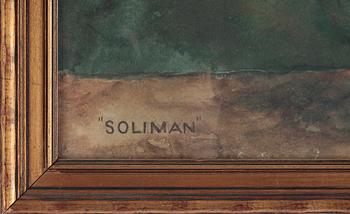 OKÄND KONSTNÄR, akvarell, bär signatur "D. Lorichs" daterad 1930.