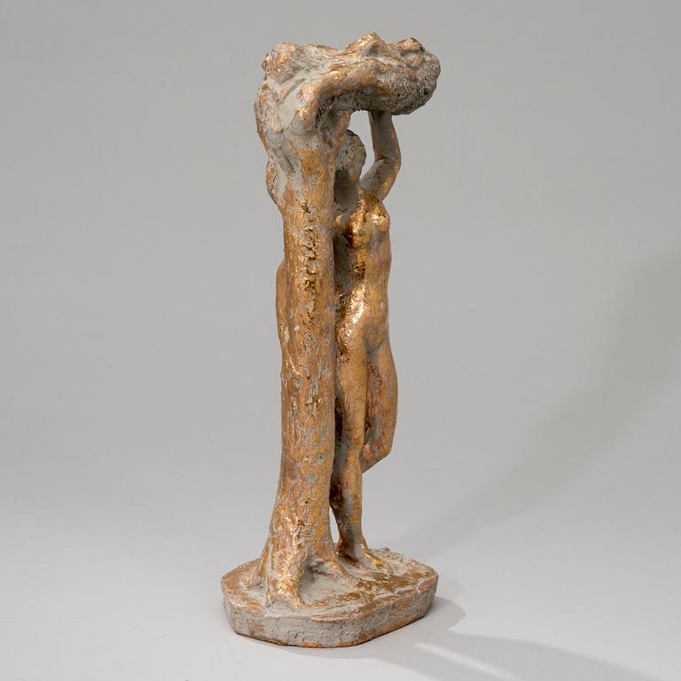 MATTI HAUPT, skulptur, förgylld terracotta, signerad.