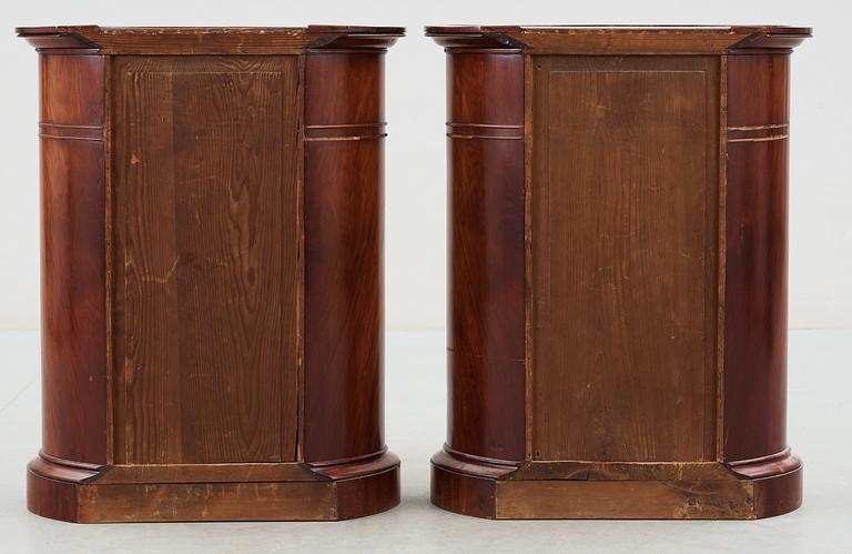 A pair of Swedish Empire 19th century cupboards.