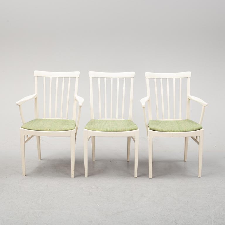 Carl Malmsten, matbord, stolar 4 st, karmstolar 2 st, "Herrgården", Bodafors, 1900-talet andra hälft.