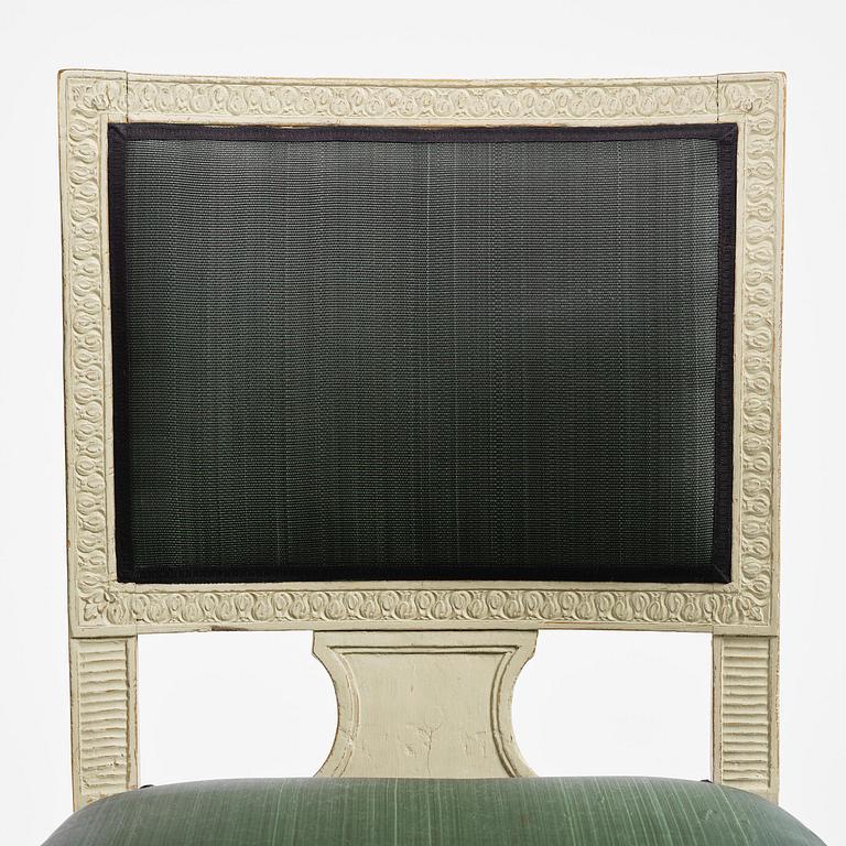 A set of eight (6+2) klismos-chairs attributed to C. J. Wadström (master 1788-1816).
