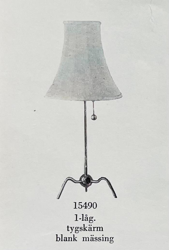 Harald Notini, a table lamp model 15490, Arvid Böhlmarks Lampfabrik, Stockholm, 1940s.