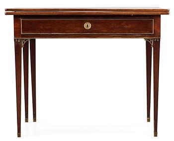 525. A late Gustavian late 18th century card table.