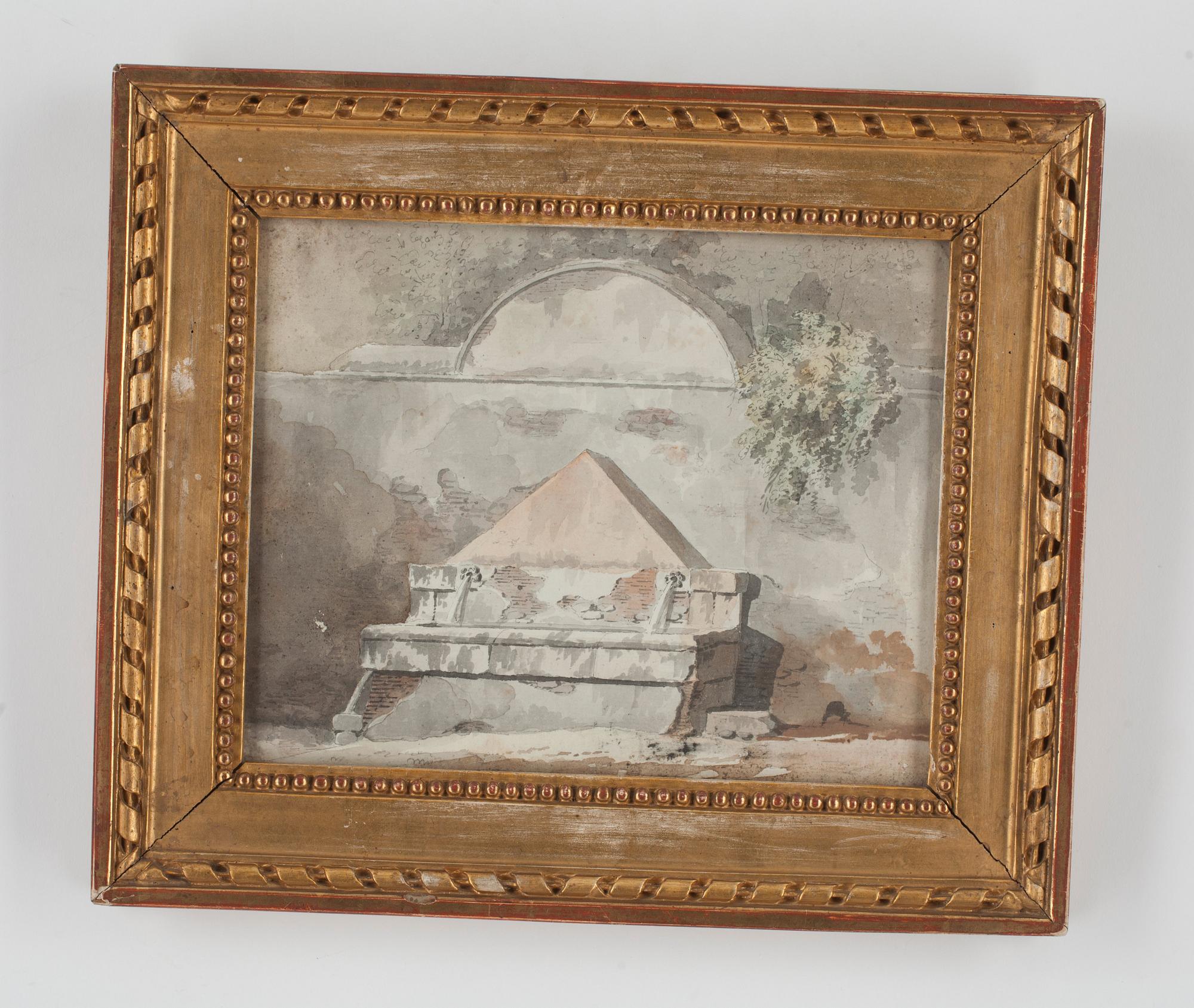 Louis Jean Desprez Hans krets, Brunn vid mur.