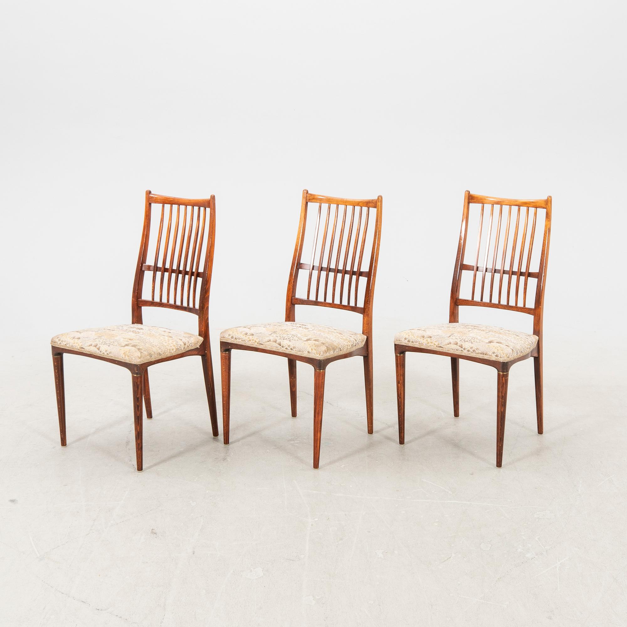 Svante Skogh, stolar 5 st "Cortina" Seffle Möbelfabrik 1950/60-tal.