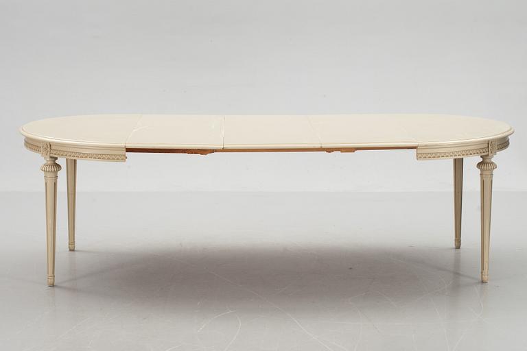 MATSALSGRUPP, 9 delar, gustaviansk stil. 1900-talets andra hälft.