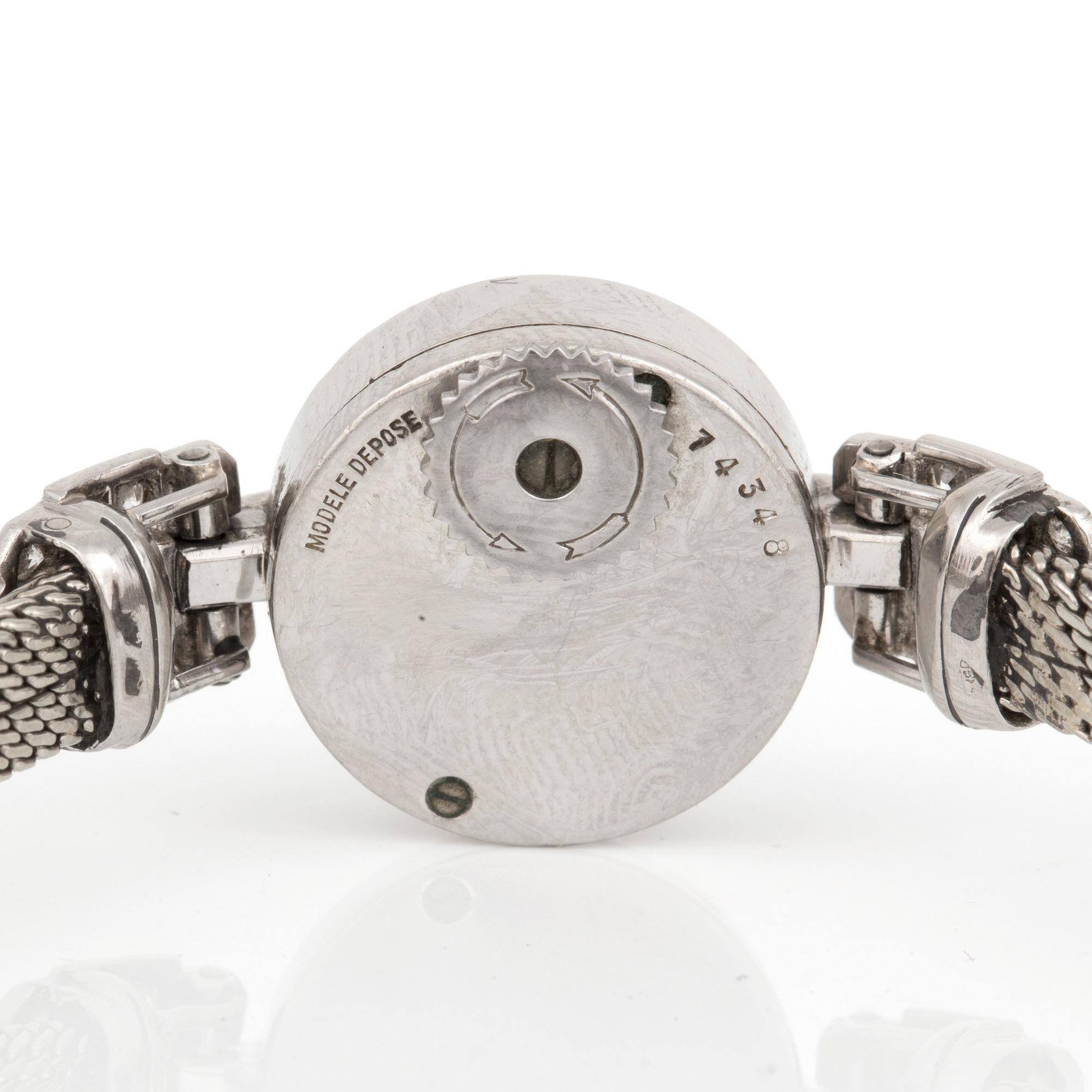 ARMBANDSUR, dam, med åttkantslipade diamanter, Le Coultre, 1900-talets mitt.