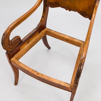 A mid-19th Century Russian open armchair.