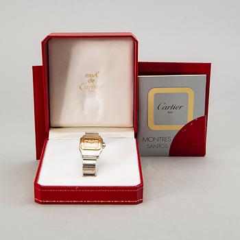 Cartier, Santos Carree, wristwatch, 24 x 24 (35) mm.