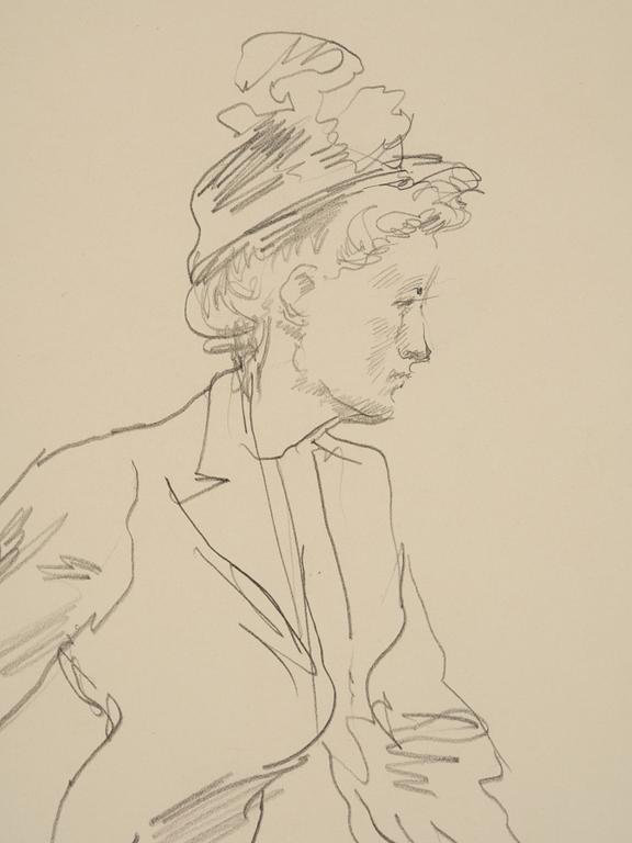 Lotte Laserstein, Seated woman in profile.