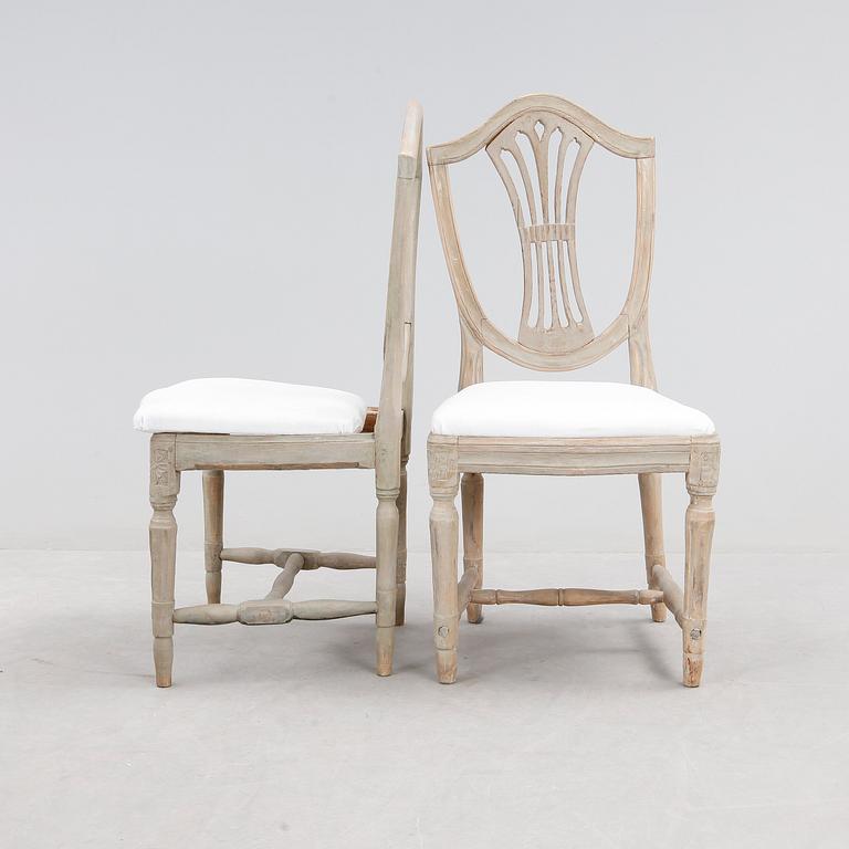 STOLAR, 4 stycken, gustavianska, 1700-talets slut.