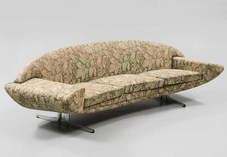 SOFFA samt FÅTÖLJER, ett par, "Capri", Johannes Andersen, Trensum, Sverige, 1950/60-tal.