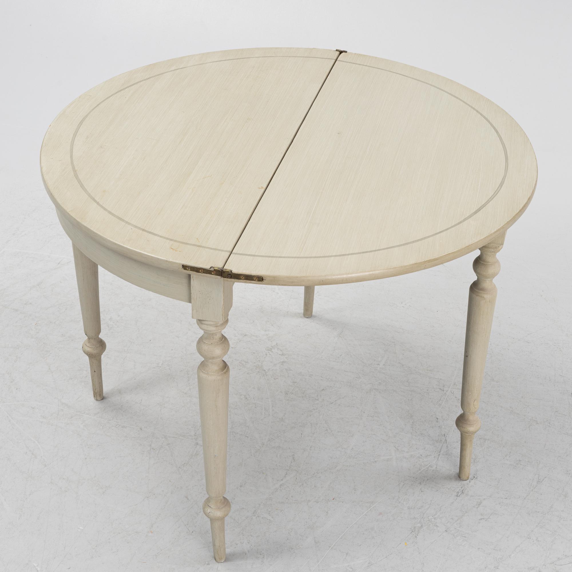 A painted table, later part of the 19th Century.