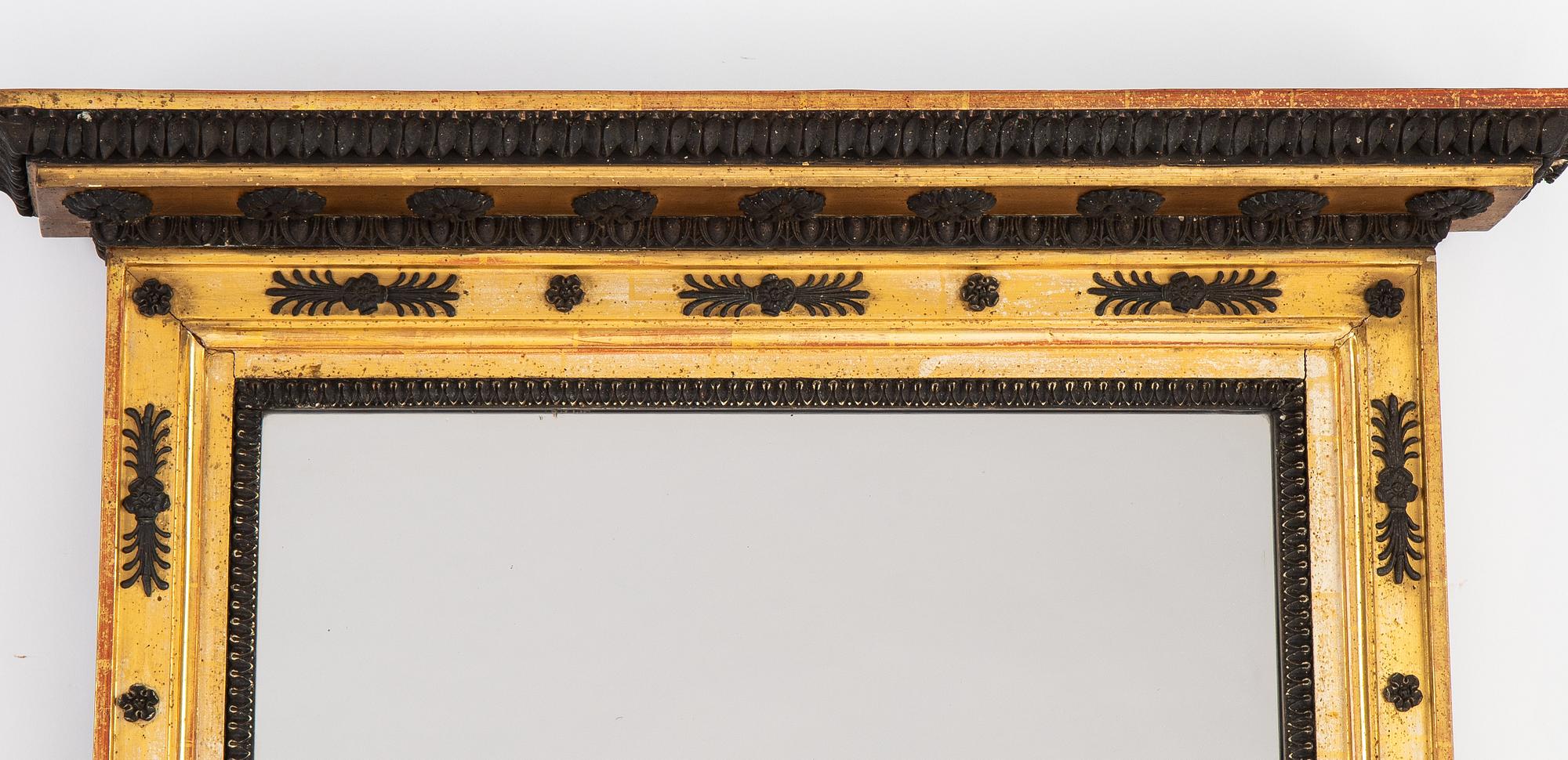 An Empire mirror by Jonas Frisk, (master in Stockholm 1805-1824).