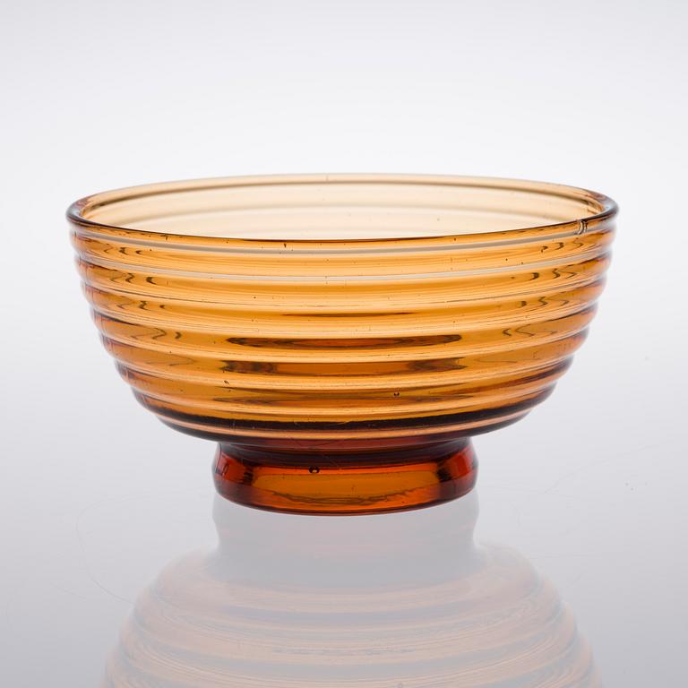 AINO AALTO, BOWL, glass, "Bölgeblick", Karhula 1930s/1940s.