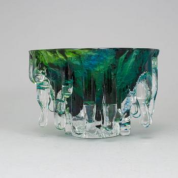 GÖRAN WÄRFF, a unique 'Polar' glass bowl from Kosta.