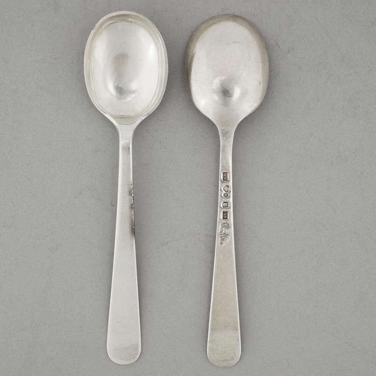 KAFFESKEDAR, 15 st, silver, Wiwen Nilsson, Lund 1960-71.